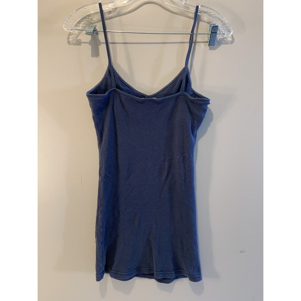 Y2K Abercrombie & Fitch Cami Womens Large Blue Fitted Spaghetti Strap/Shelf Bra - Picture 2 of 7